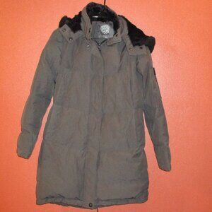 Vince Camuto Woman X Small Full Zip PocketsFeather Down Faux Fur Hooded Coat